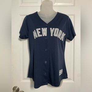 Majestic Women's Navy New York Yankees Button-Up Jersey